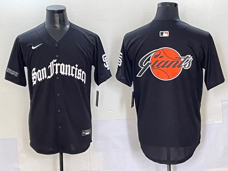 Men 2025 San Francisco Giants Blank Black Five generations Joint Name Nike MLB Jersey style 10